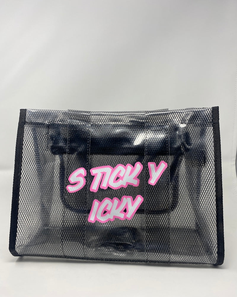 Sticky Icky Beach Tote Bag Purple